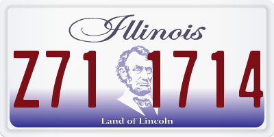 IL license plate Z711714