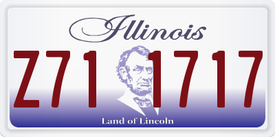 IL license plate Z711717