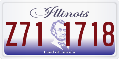 IL license plate Z711718
