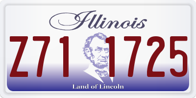 IL license plate Z711725