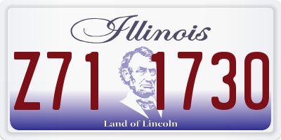 IL license plate Z711730