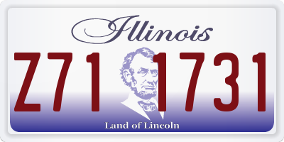 IL license plate Z711731