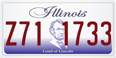 IL license plate Z711733