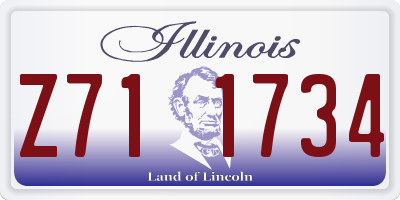 IL license plate Z711734