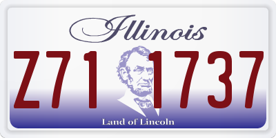 IL license plate Z711737