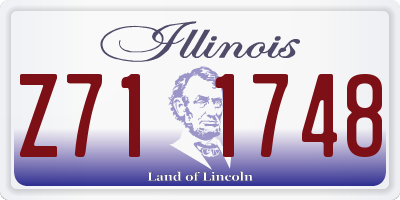 IL license plate Z711748
