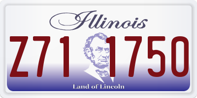 IL license plate Z711750