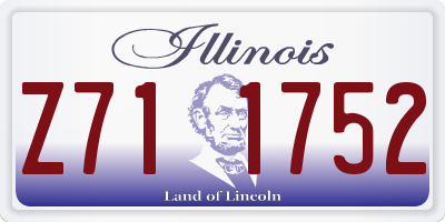 IL license plate Z711752