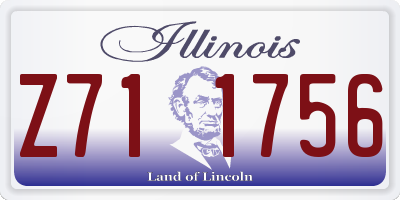 IL license plate Z711756