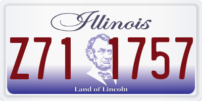 IL license plate Z711757