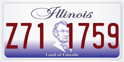 IL license plate Z711759