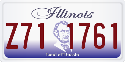 IL license plate Z711761