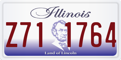 IL license plate Z711764