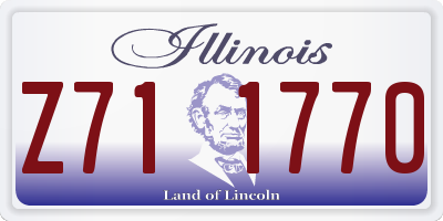IL license plate Z711770