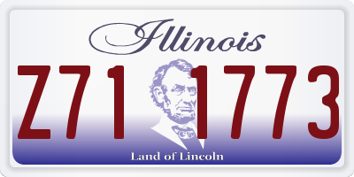 IL license plate Z711773