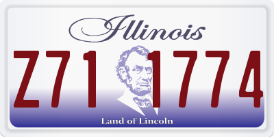 IL license plate Z711774