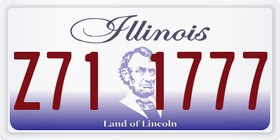 IL license plate Z711777