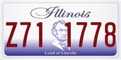 IL license plate Z711778