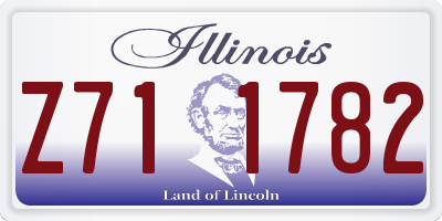 IL license plate Z711782