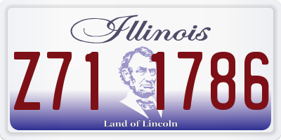 IL license plate Z711786