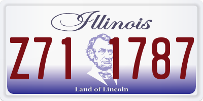 IL license plate Z711787