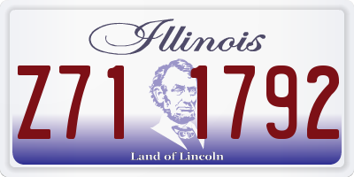 IL license plate Z711792