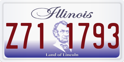 IL license plate Z711793