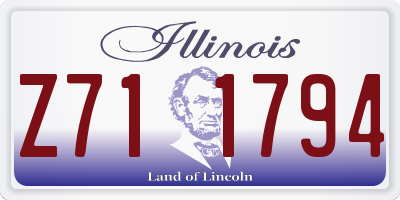 IL license plate Z711794