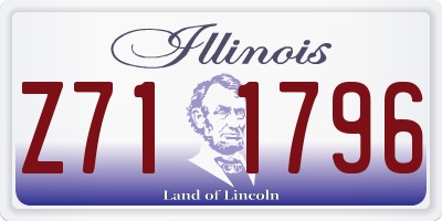 IL license plate Z711796