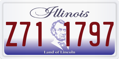 IL license plate Z711797