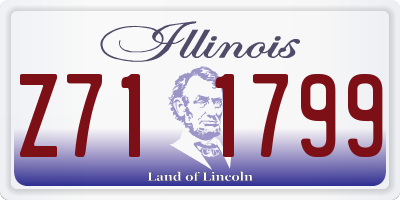 IL license plate Z711799