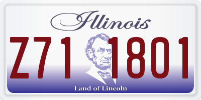 IL license plate Z711801