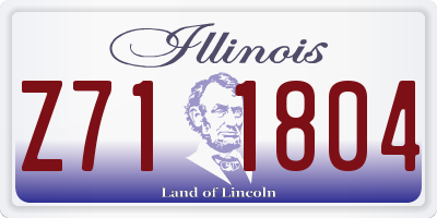 IL license plate Z711804