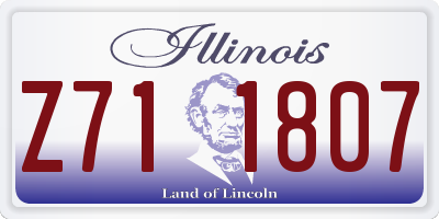 IL license plate Z711807