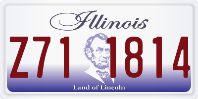 IL license plate Z711814