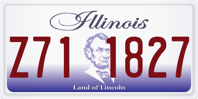 IL license plate Z711827