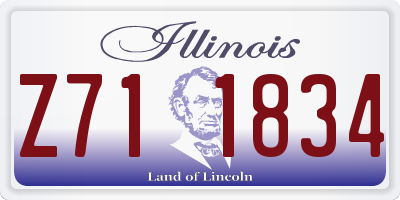 IL license plate Z711834