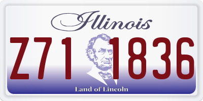 IL license plate Z711836