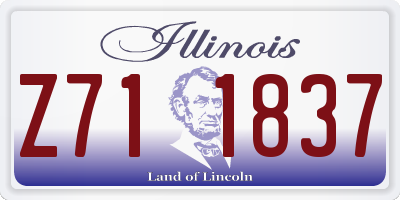 IL license plate Z711837