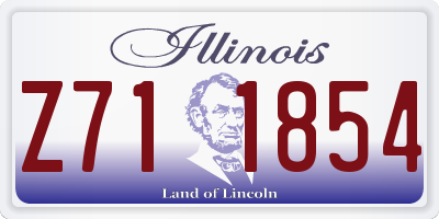 IL license plate Z711854