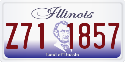IL license plate Z711857