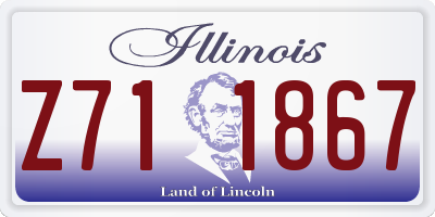 IL license plate Z711867