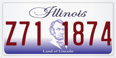 IL license plate Z711874