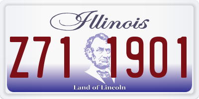 IL license plate Z711901