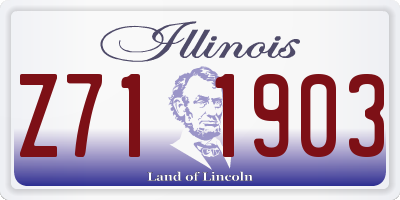 IL license plate Z711903