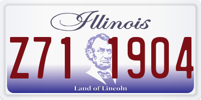 IL license plate Z711904