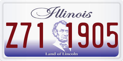 IL license plate Z711905