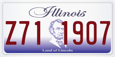 IL license plate Z711907