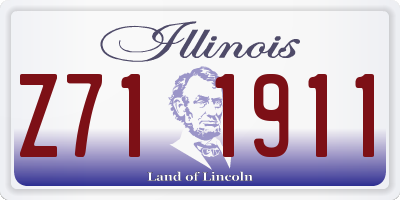 IL license plate Z711911