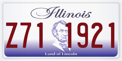 IL license plate Z711921